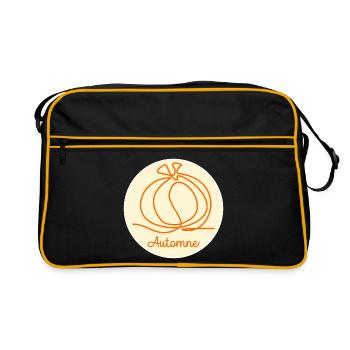 Automne Courge - Sac Retro - noir/or - Devant