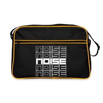 Noise Geometric Typography Bold Pattern - Retro Bag - black/gold - Front