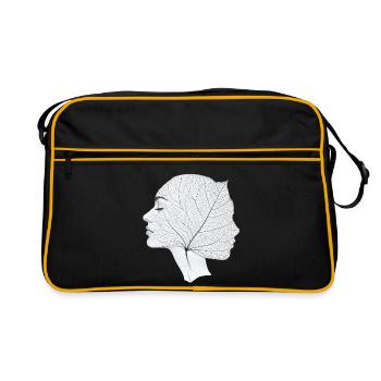 Natur ist ein Geisteszustand - Nature Mindset - Retro Tasche - Schwarz/Gold - Vorne