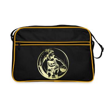 Basketteur Basketteur Basketteur Silhouette - Sac Retro - noir/or - Devant