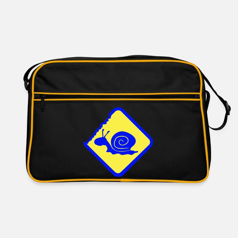 Snail Warning Caution Danger Sign Retro Bag