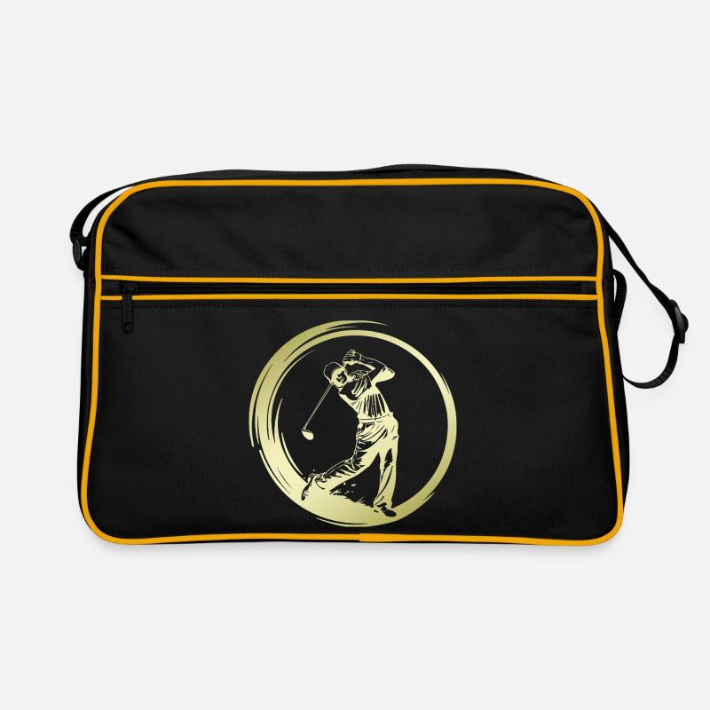 Golfer Silhouette Retro Bag
