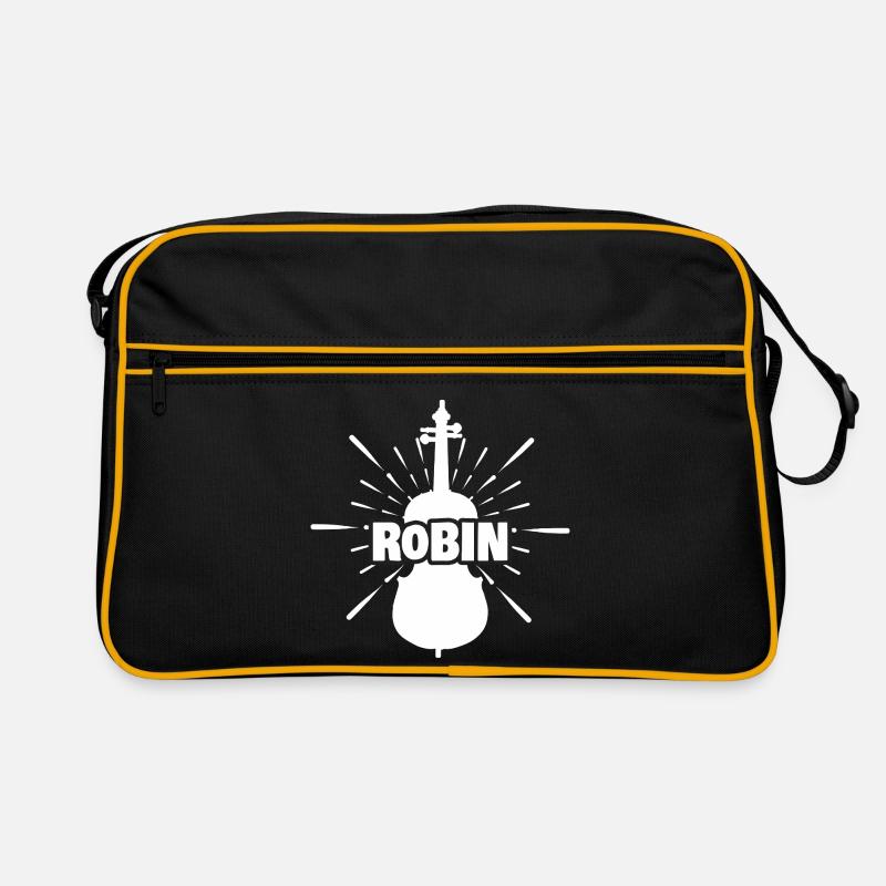 Robin - Retro Tasche - Schwarz/Gold