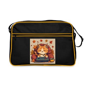 Chat de jeu - Sac Retro - noir/or - Devant