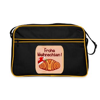 Joyeux Noël Hambourg Franzbrötchen - Sac Retro - noir/or - Devant