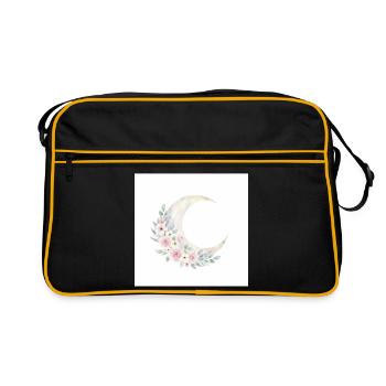 Moon Blossom Wreath - Retro Bag - black/gold - Front
