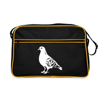 Dove Drawing - Retro Bag - black/gold - Front