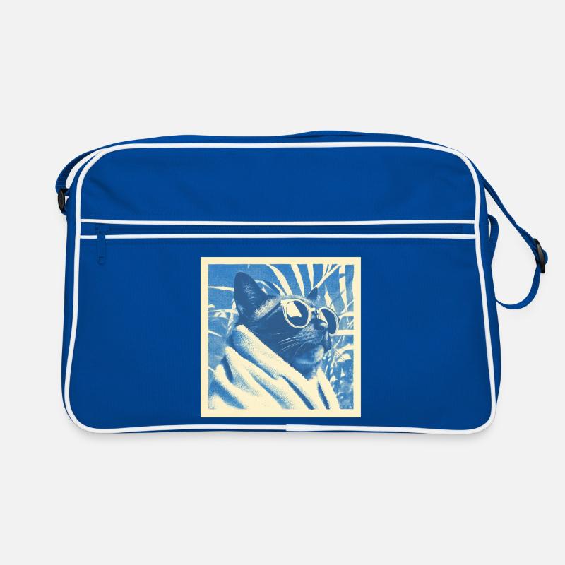 Cool Retro Cat Design Retro Tasche