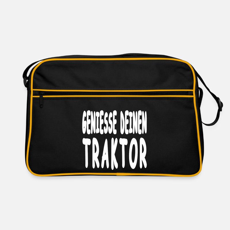 Traktor - Retro Tasche - Schwarz/Gold