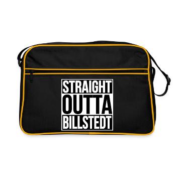Straight Outta Billstedt HAMBOURG - Sac Retro - noir/or - Devant