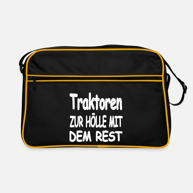 Traktor - Retro Tasche - Schwarz/Gold