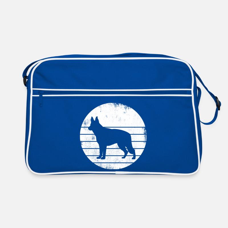 German Shepherd Drawing Retro Bag