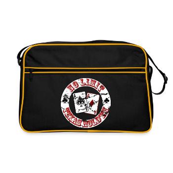 Cartes de poker No Limit – Texas Hold’em Design - Sac Retro - noir/or - Devant