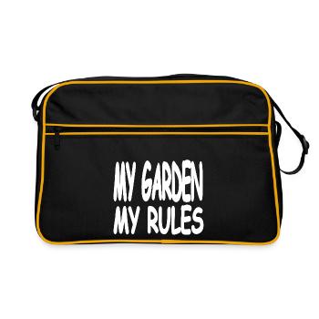 Garten - Retro Tasche - Schwarz/Gold - Vorne