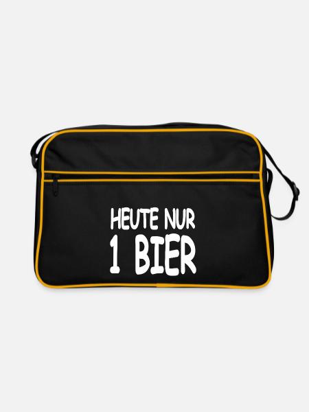 Bier - Retro Tasche - Schwarz/Gold