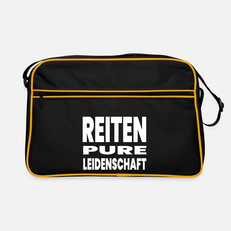 Pferde - Retro Tasche - Schwarz/Gold