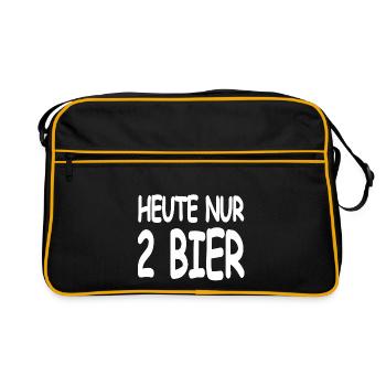 Bier - Retro Tasche - Schwarz/Gold - Vorne