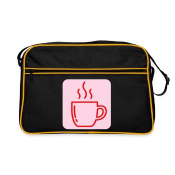 KAFFEE TASSE KAFFEETRINKERIN - Retro Tasche - Schwarz/Gold - Vorne