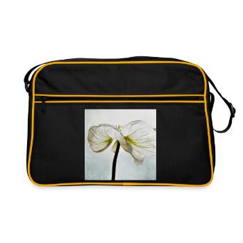 Fleur de pavot blanc - Sac Retro - noir/or - Devant