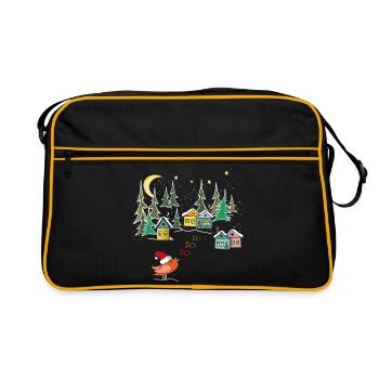 Magie hivernale de Noël - Sac Retro - noir/or - Devant