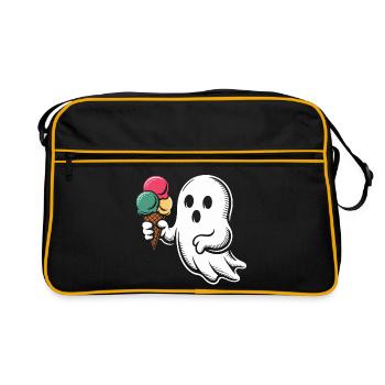 Geist mit Eiscreme Popart - Retro Bag - black/gold - Front