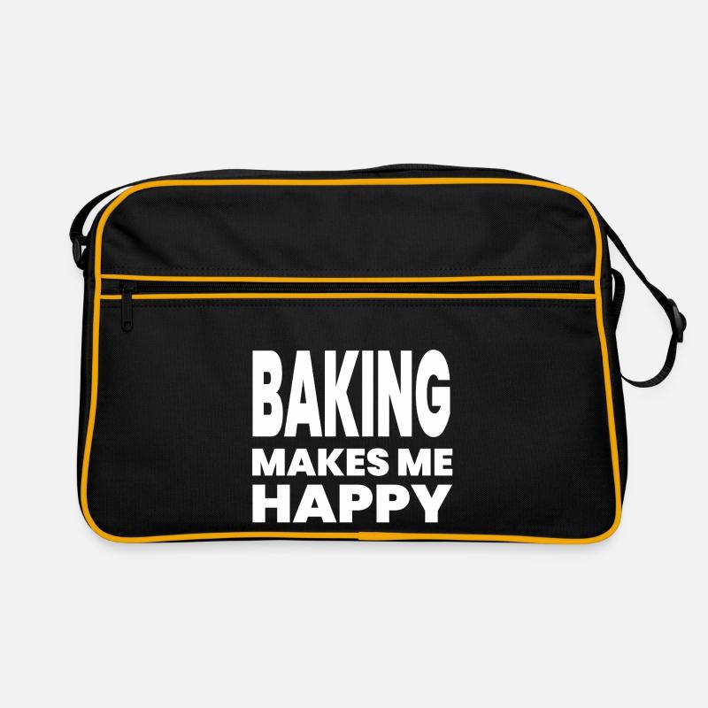 Backen - Retro Tasche - Schwarz/Gold