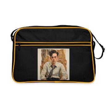 Patchwork Portrait Vintage - Retro Bag - black/gold - Front