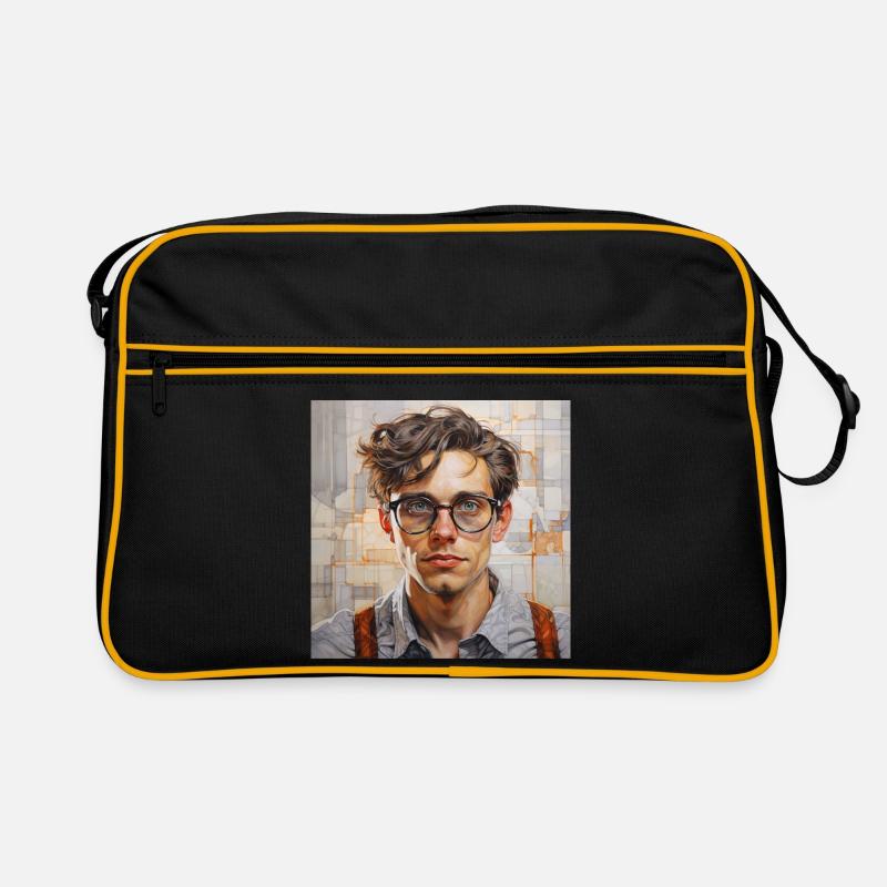 Portrait Glasses Geopattern Retro Bag