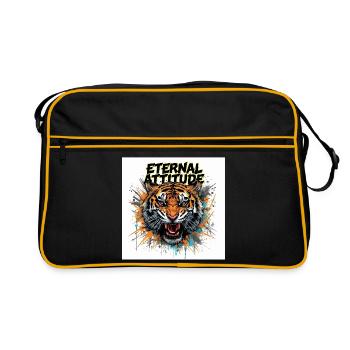 Pose du Tigre Éternel - Sac Retro - noir/or - Devant