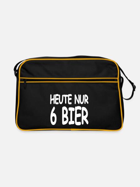 Bier - Retro Tasche - Schwarz/Gold