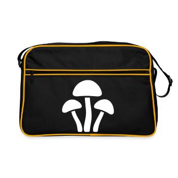 Icône Champignons - Sac Retro - noir/or - Devant
