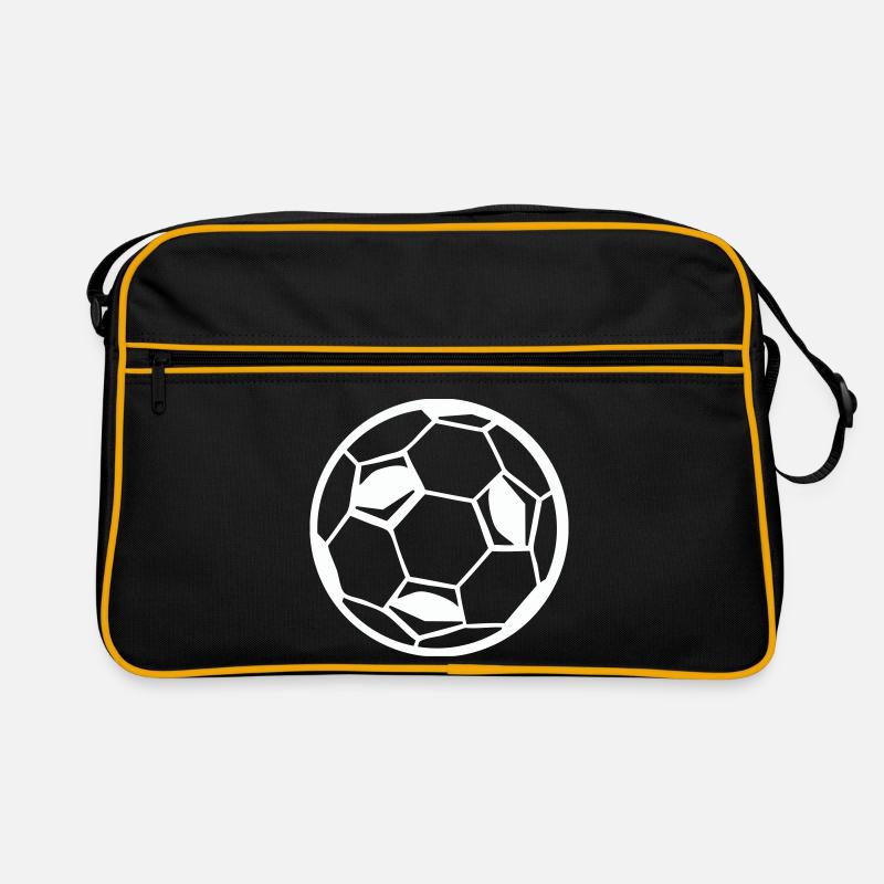 Fussball Ballon Soccer - Sac Retro - noir/or