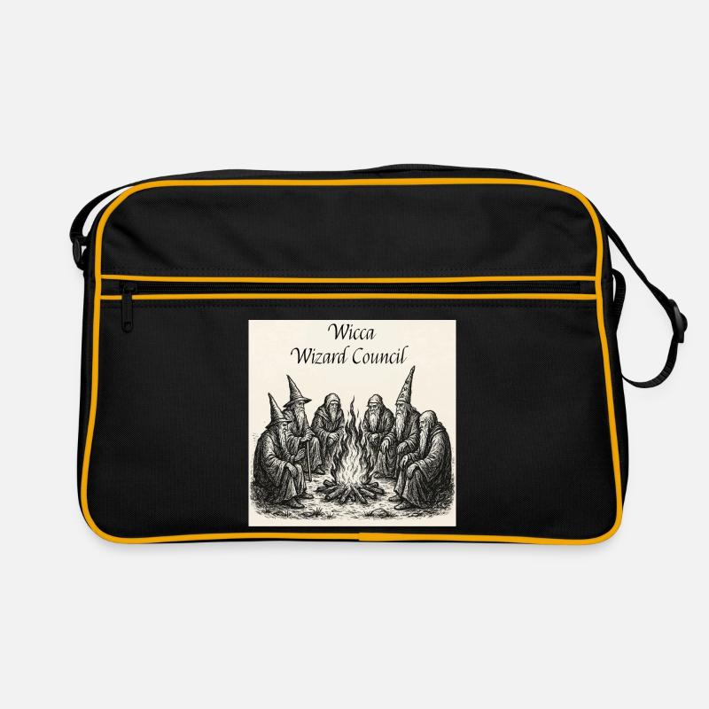 Wicca Wizard Rat - Retro Tasche - Schwarz/Gold