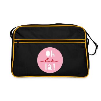 "Oh là là" - Retro Bag - black/gold - Front