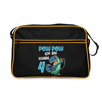 4e anniversaire T Rex Gaming - Sac Retro - noir/or - Devant