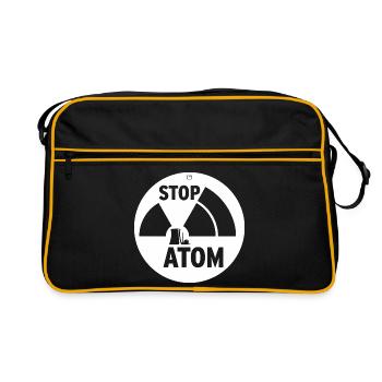 STOP ATOM - Retro Bag - black/gold - Front