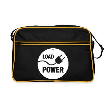 LOAD POWER - Retro Bag - black/gold - Front