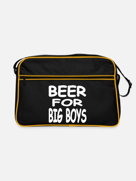 Bier - Retro Tasche - Schwarz/Gold