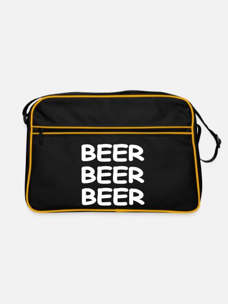 Bier - Retro Tasche - Schwarz/Gold