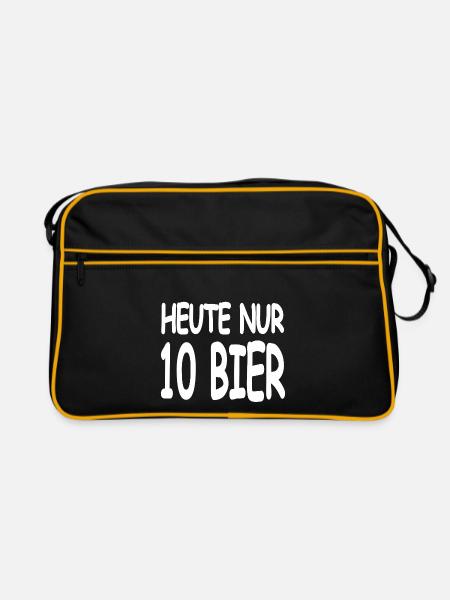Bier - Retro Tasche - Schwarz/Gold