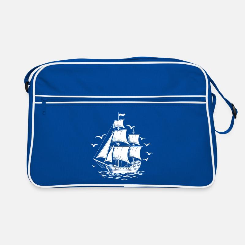 Sailing Sailing Ship Maritim Ahoy Retro Bag