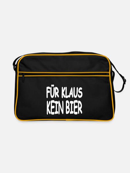 Bier - Retro Tasche - Schwarz/Gold