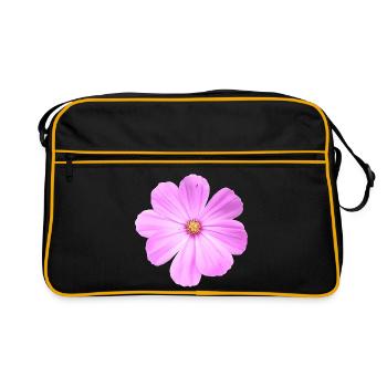 Blume - Retro Tasche - Schwarz/Gold - Vorne