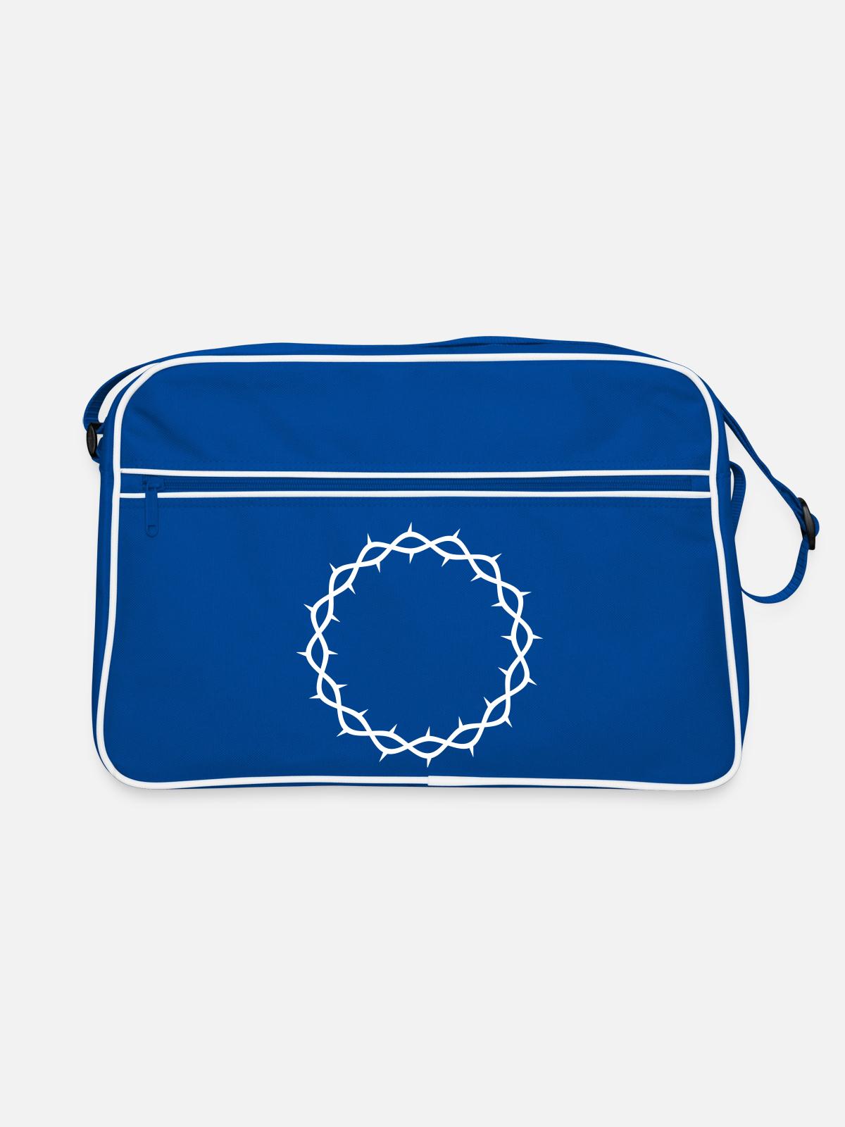 Couronne d’épines - Sac Retro - bleu/blanc - Devant