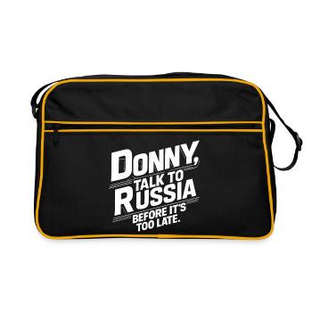 Trag es auf der Straße, auf der Demo, im Alltag - Retro Tasche - Schwarz/Gold - Vorne