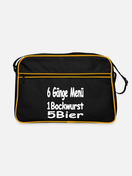 Bier - Retro Tasche - Schwarz/Gold