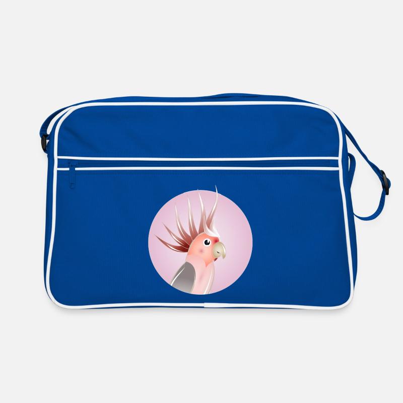 Cacatoès élégant en cercle pastel Sac Retro