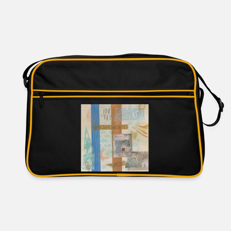 Abstrakte Collage Retro Tasche