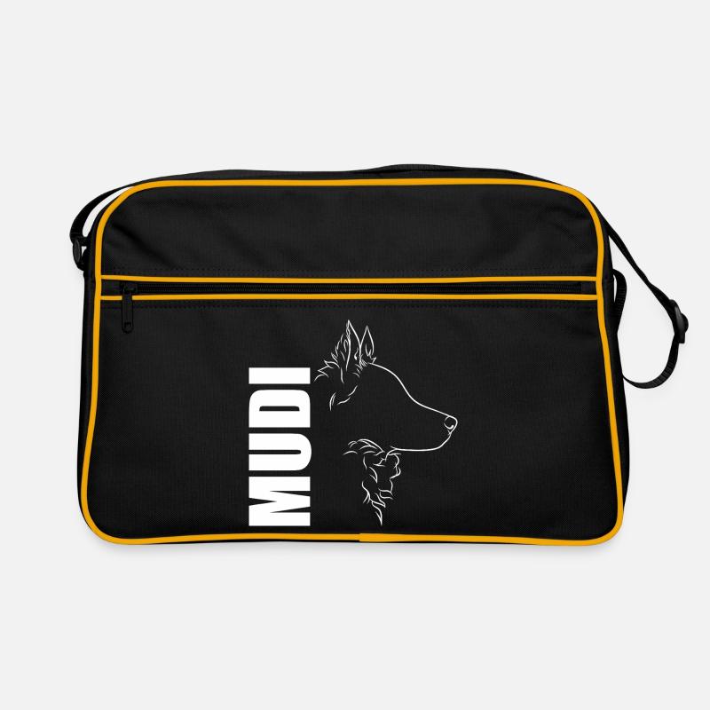 Mudi Profil Hunde Hund Wilsigns Retro Tasche