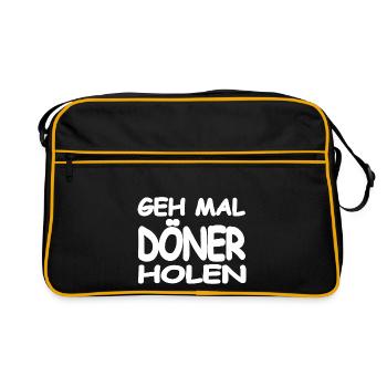 Döner - Retro Tasche - Schwarz/Gold - Vorne